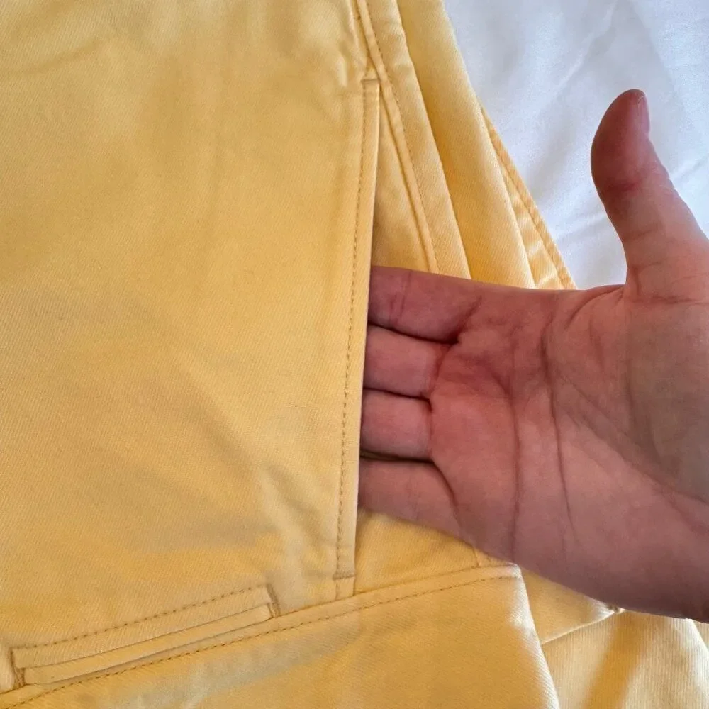 NWT Men's J. Crew Butter Yellow Chino Pants Sz 36x32 Preppy Spring Summer Easter